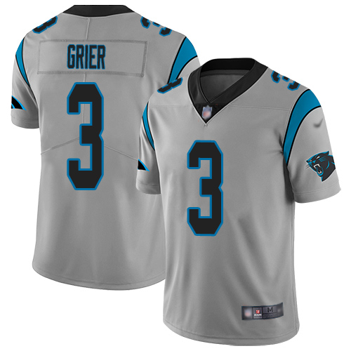Carolina Panthers Limited Silver Youth Will Grier Jersey NFL Football 3 Inverted Legend